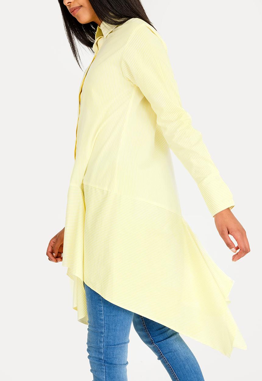 Leigh Schubert - Marylbone shirt with hanky edges - yellow