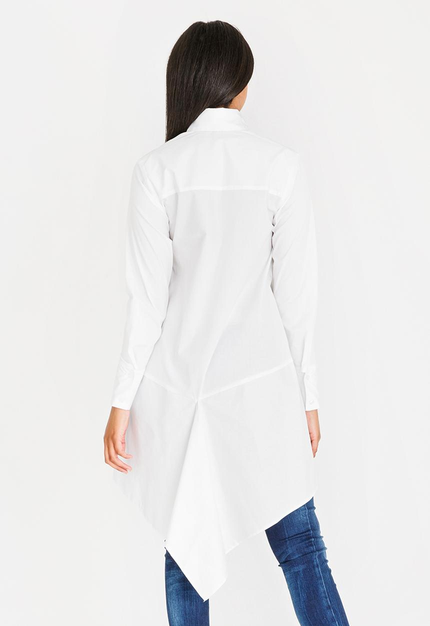 Leigh Schubert - Marylbone shirt with hanky edges - white