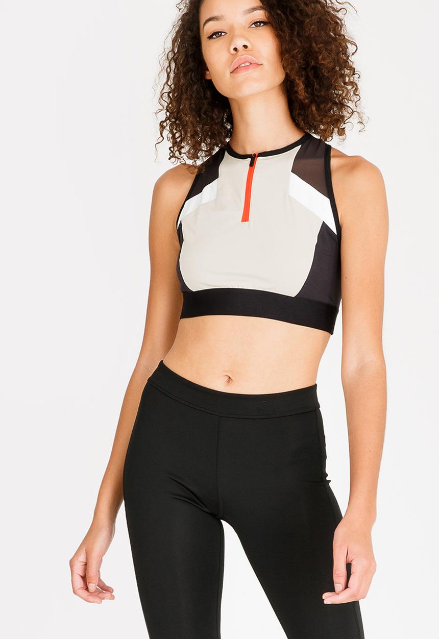 Reebok - Colourblock Crop Top Black