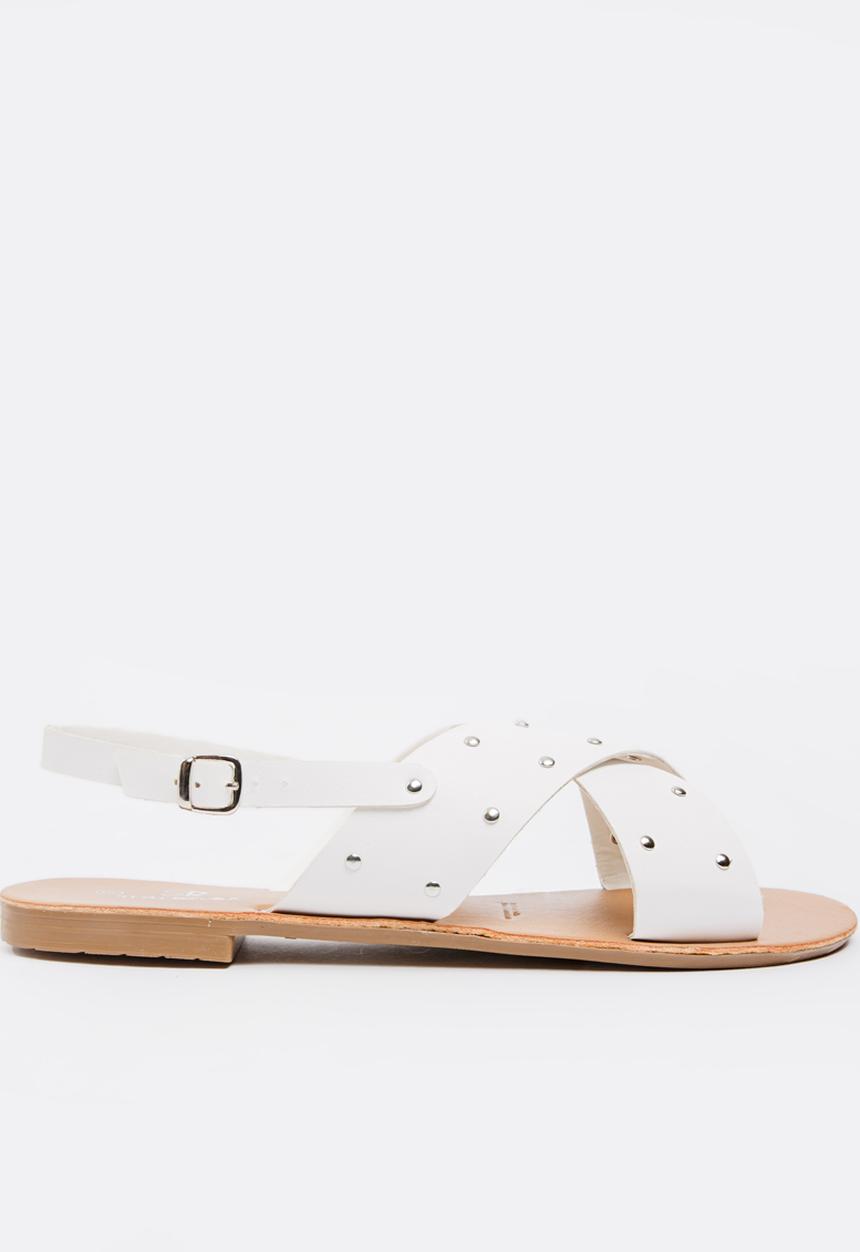 STYLE REPUBLIC - Studded double band sandal - white