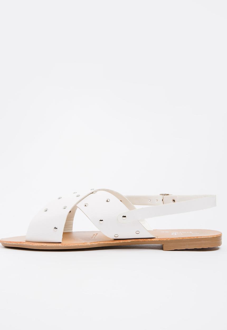 STYLE REPUBLIC - Studded double band sandal - white