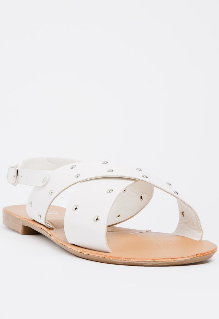 STYLE REPUBLIC - Studded double band sandal - white