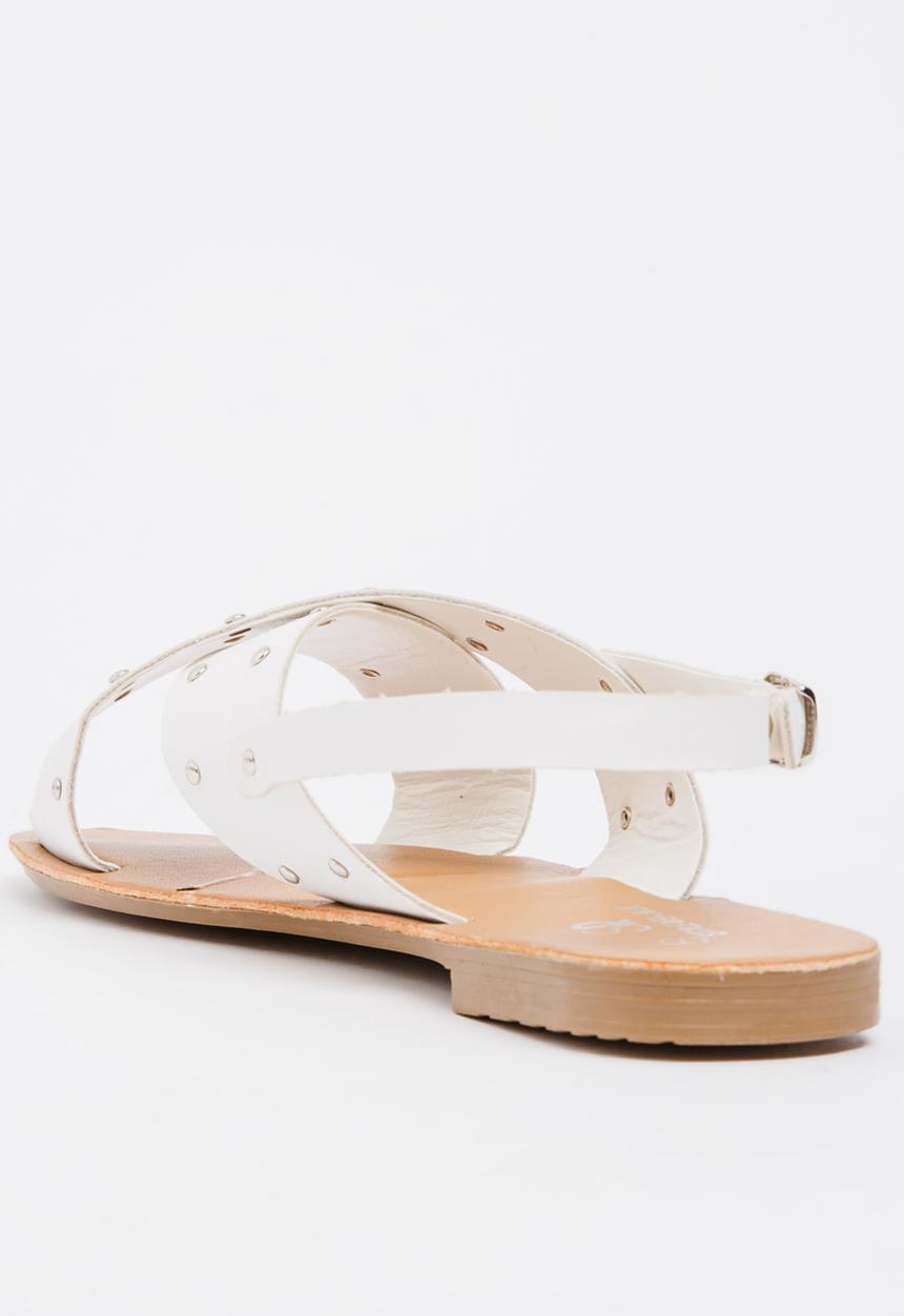 STYLE REPUBLIC - Studded double band sandal - white
