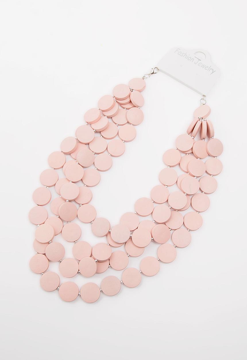STYLE REPUBLIC - Flat beaded necklace - pink