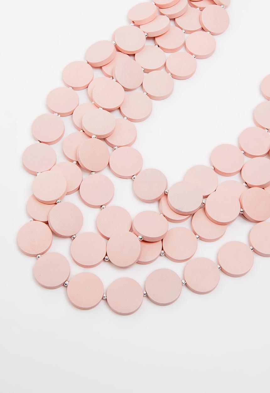 STYLE REPUBLIC - Flat beaded necklace - pink