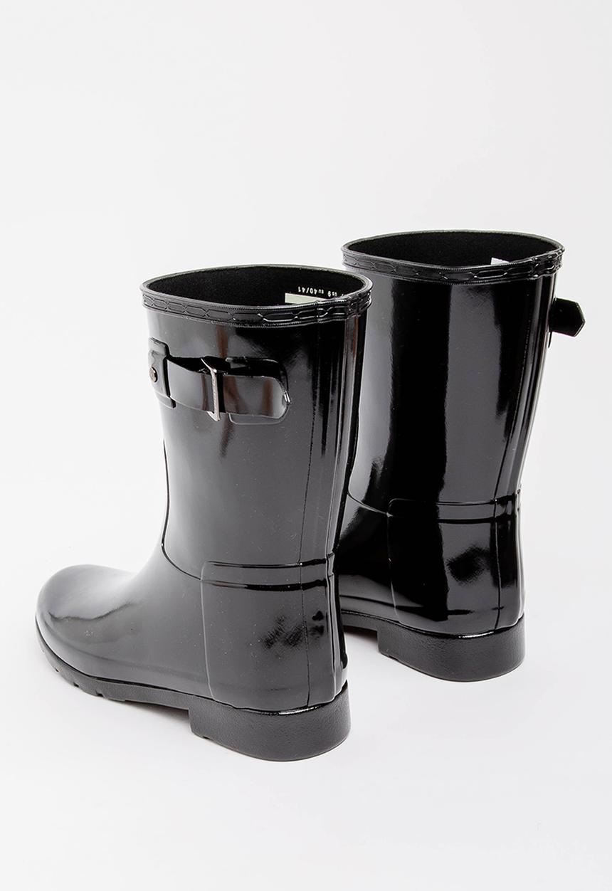 Hunter - Original Refined Short Gloss Hunter Boots Black