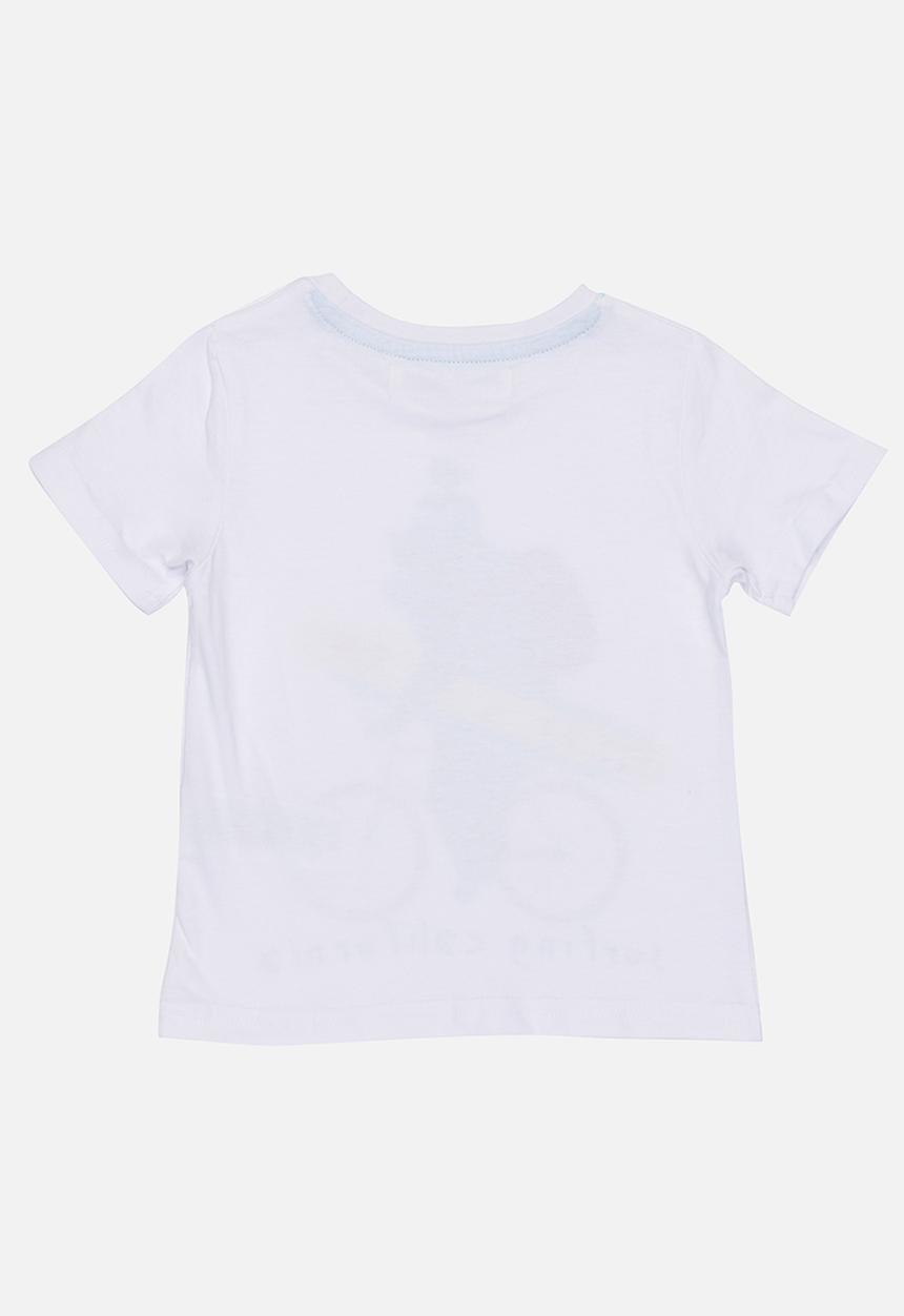 MINOTI - Basic surfing bear photographic tee - white