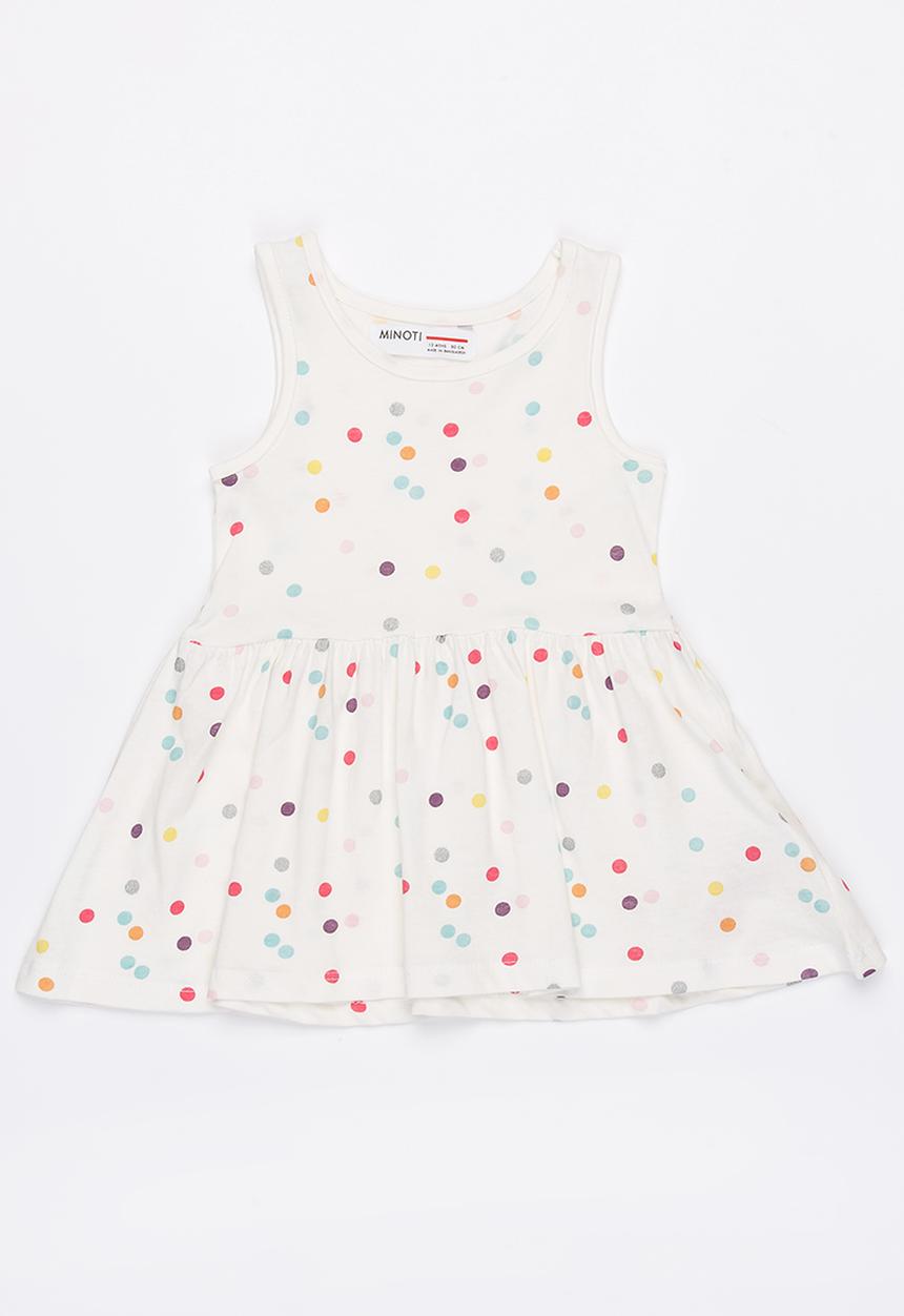 MINOTI - Basic Polka Dot AOP Glitter Print Dress Multi-colour