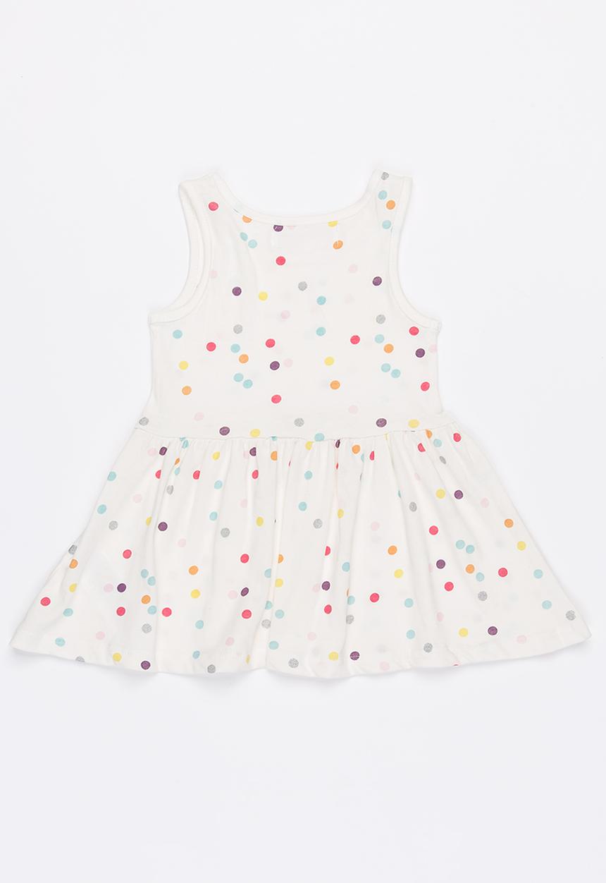 MINOTI - Basic Polka Dot AOP Glitter Print Dress Multi-colour