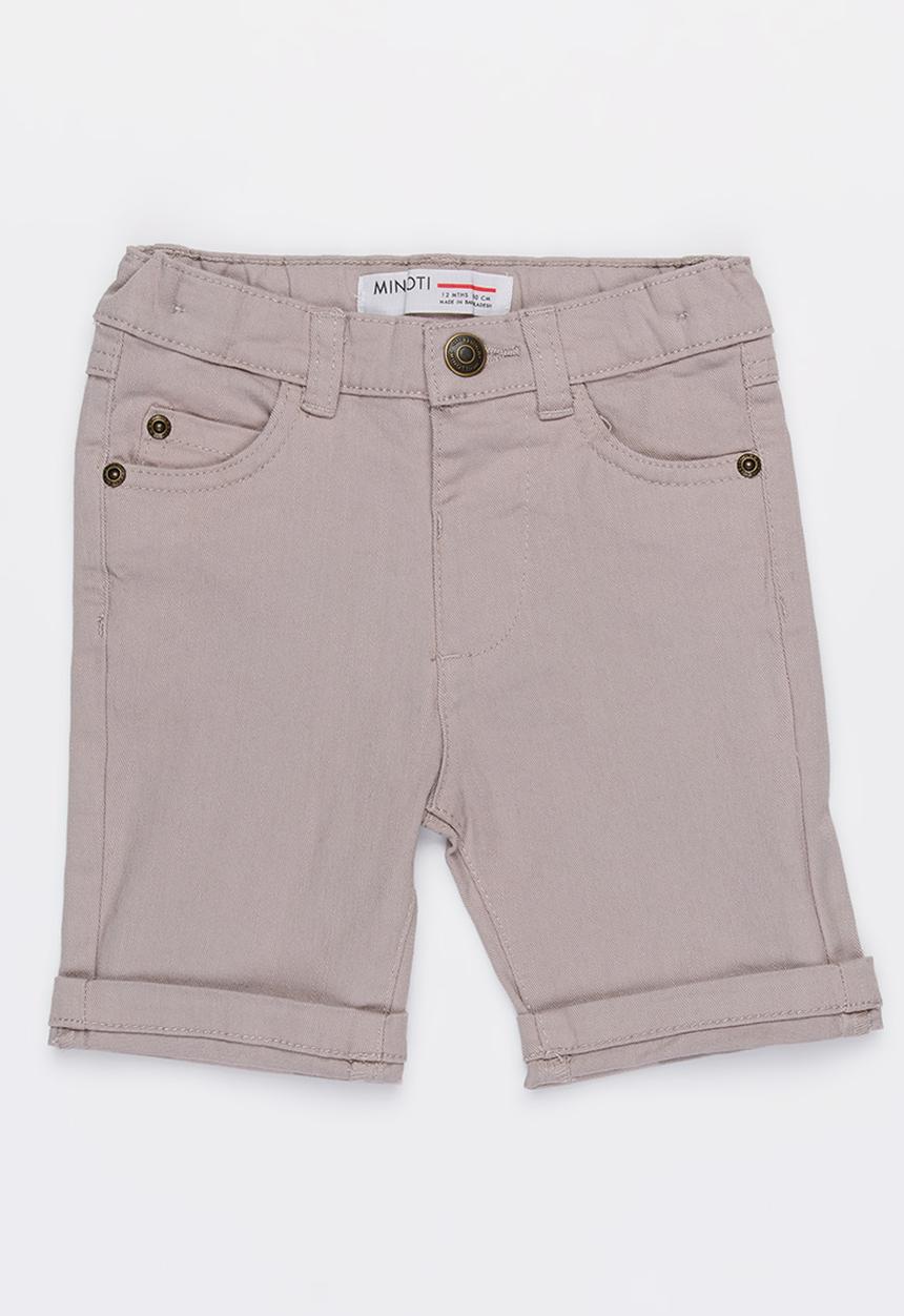 MINOTI - Basic slub twill jean shorts - grey