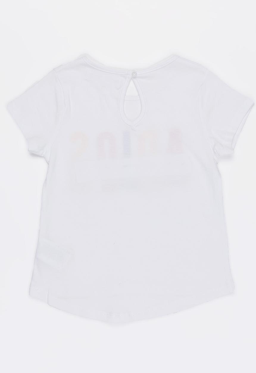 MINOTI - Mexico printed & tassel detail tee - white