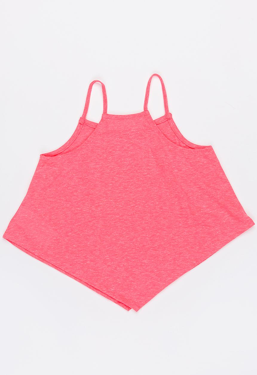 MINOTI - Beachy hanky hem nep foil print top - pink 