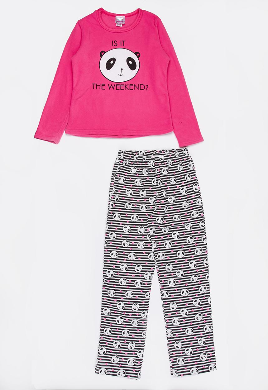 Twin Clothing - Combo Panda Pyjama Set - pink