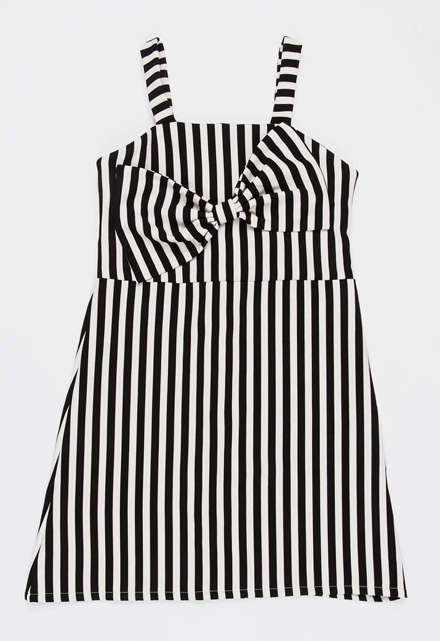 Rebel Republic - Bow detail dress - black