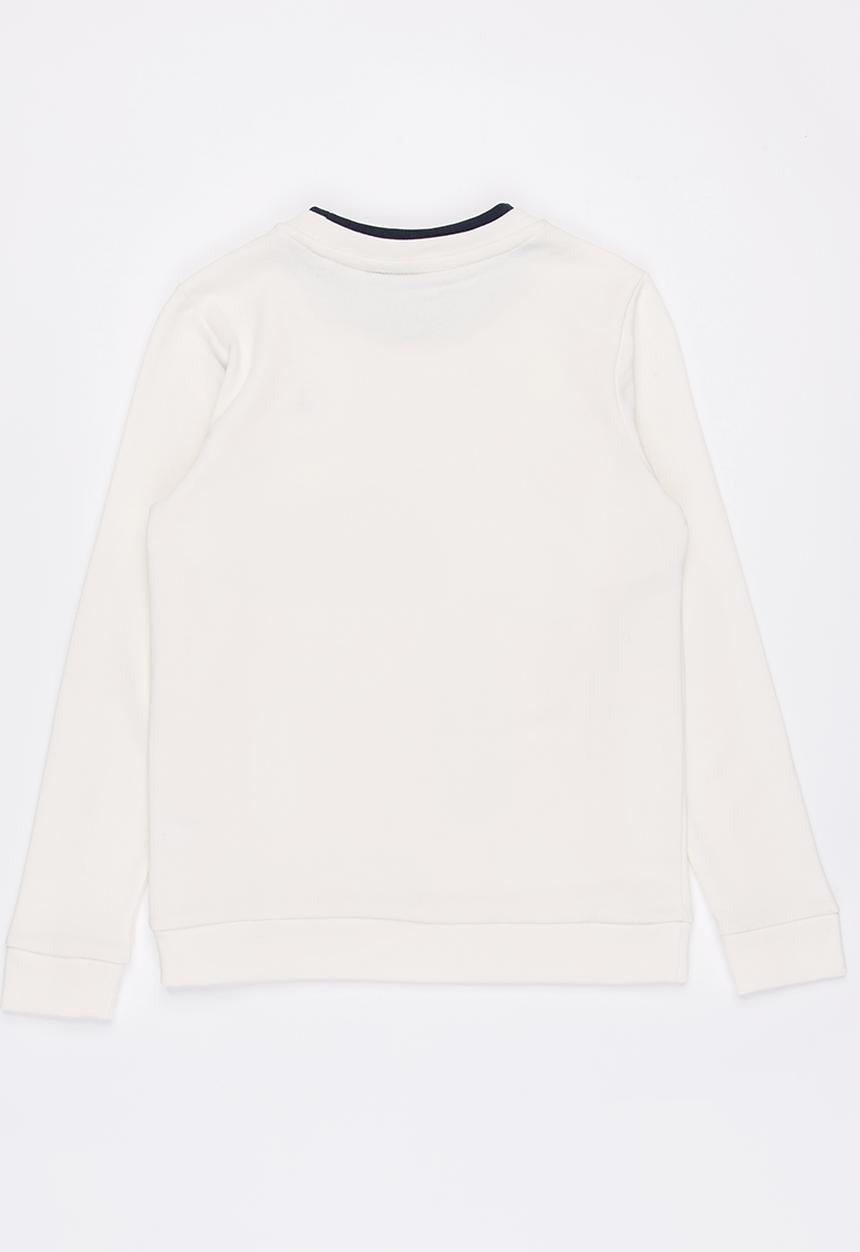 POLO - Dylan LS Panelled Sweater Off White