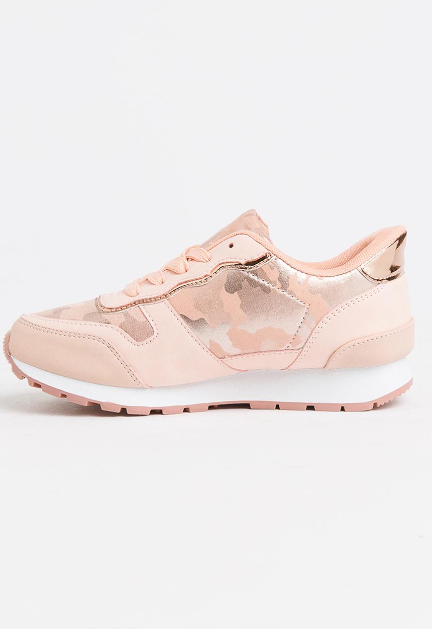Awol - Girls metallic camo sneaker - pink