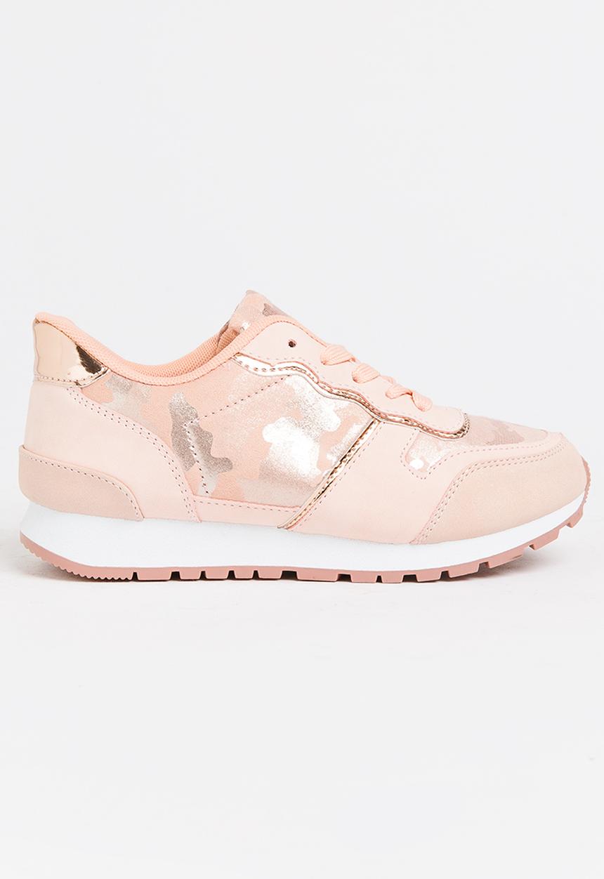 Awol - Girls metallic camo sneaker - pink