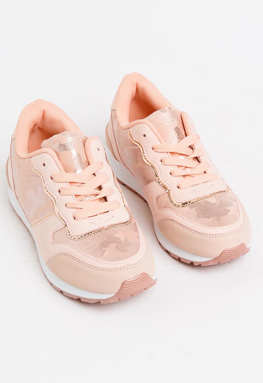 Awol - Girls metallic camo sneaker - pink