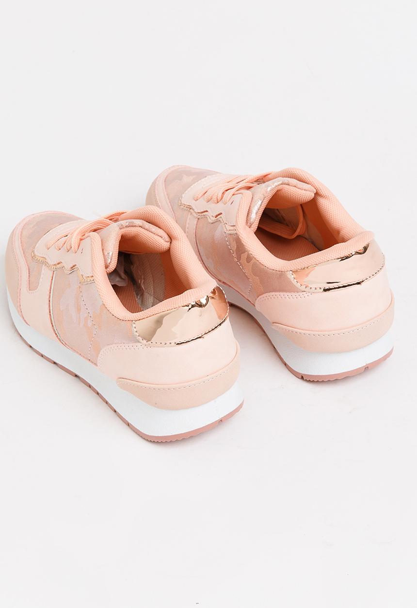 Awol - Girls metallic camo sneaker - pink