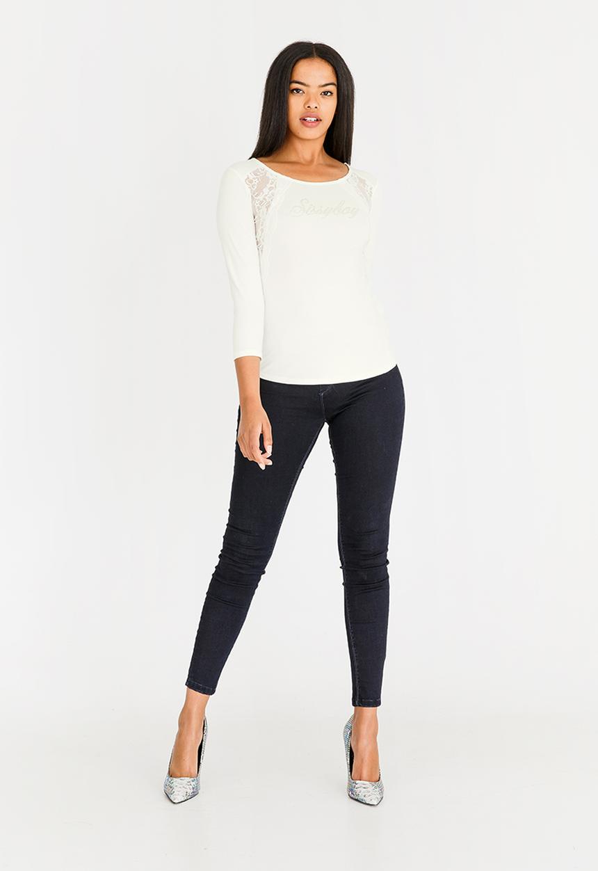 SISSY BOY - One Up With Side Lace Detailing Off White