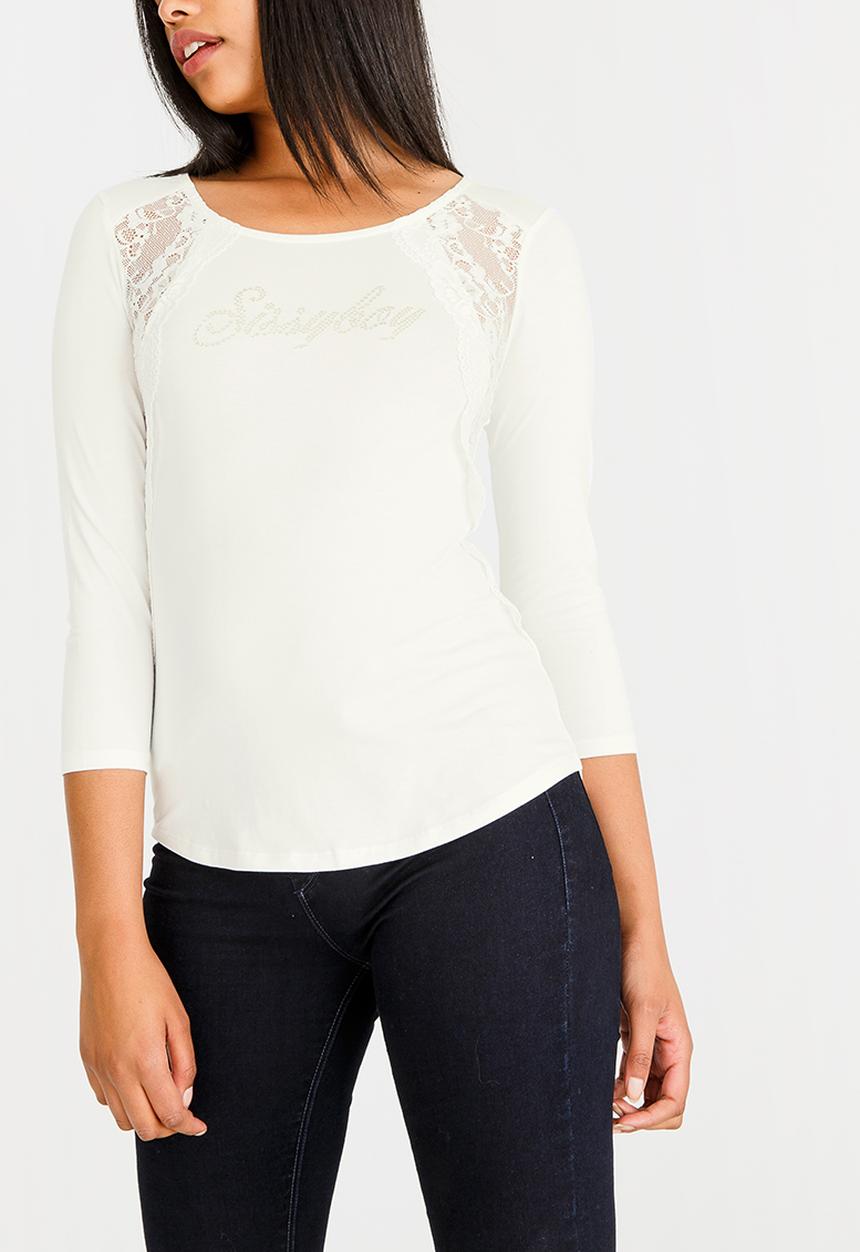SISSY BOY - One Up With Side Lace Detailing Off White