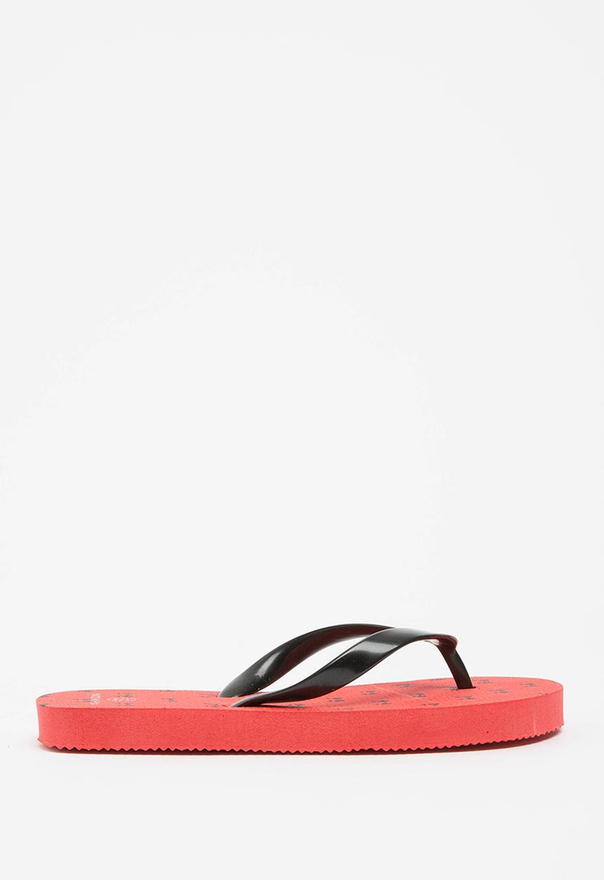 Pop Candy - Printed flip flops - red & black 