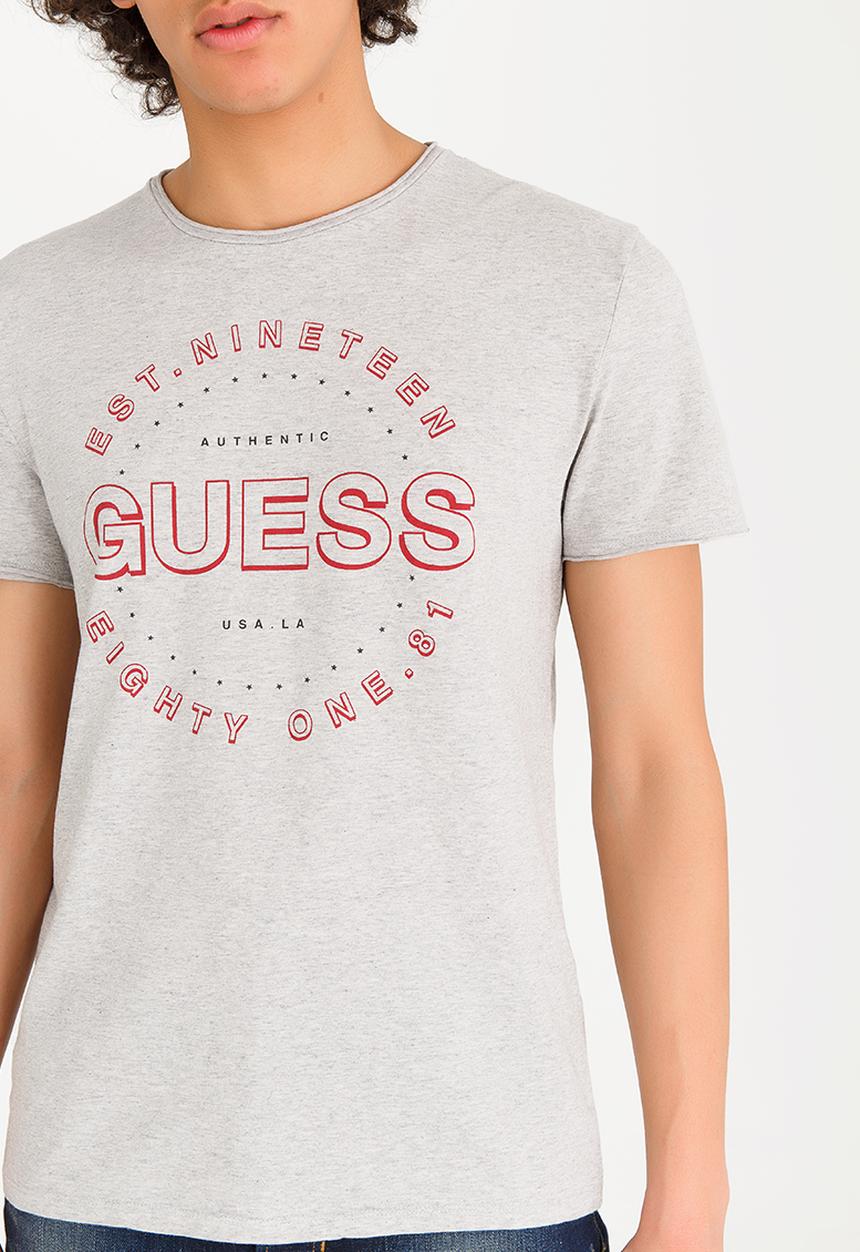 GUESS - Circular Logo Tee Grey