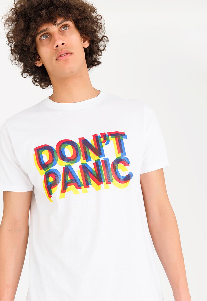 STYLE REPUBLIC - Don’t panic tee - white