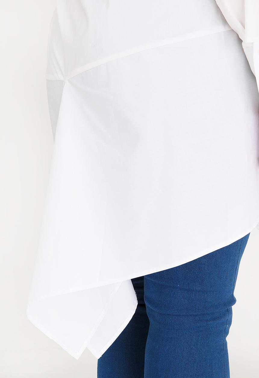 Leigh Schubert - Marylbone shirt with hanky edge - white