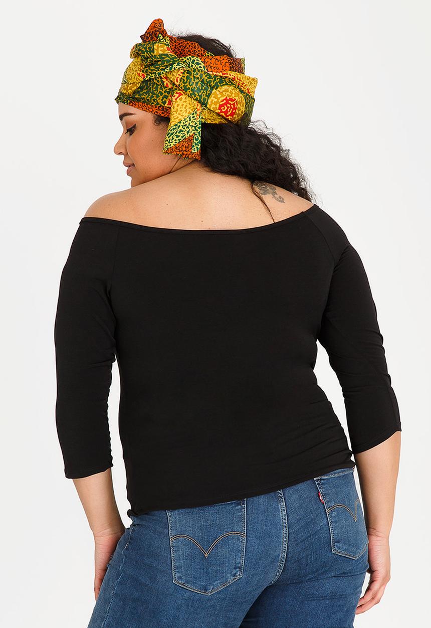 Plus-Fab - Off Shoulder Top Black