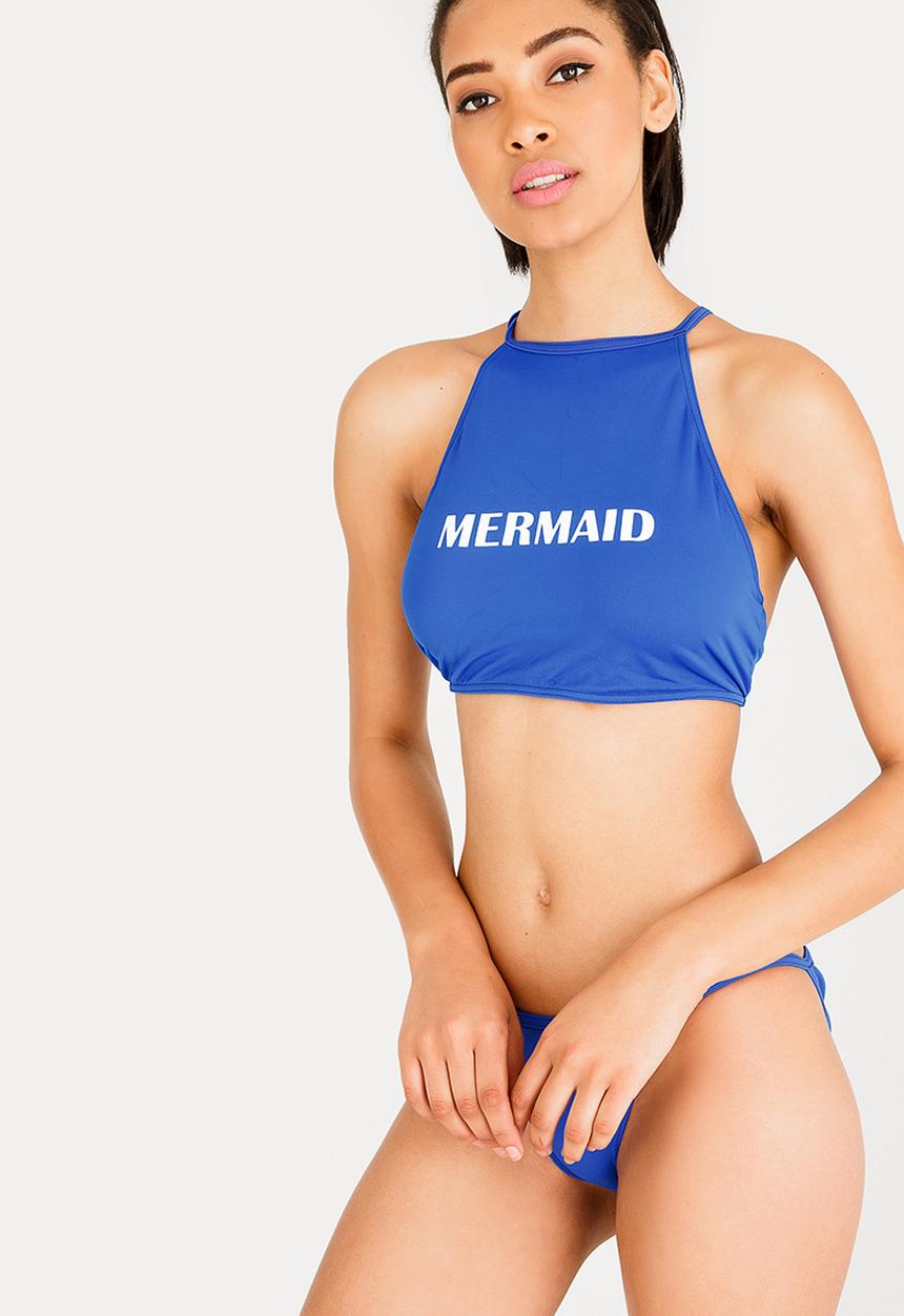 Lithe - High Neck Bikini Top Cobalt
