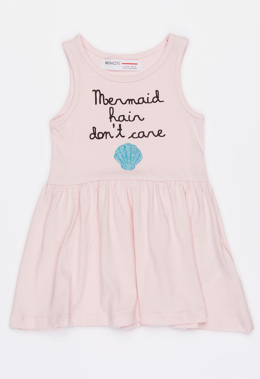 MINOTI - Basic glitter print dress - pink