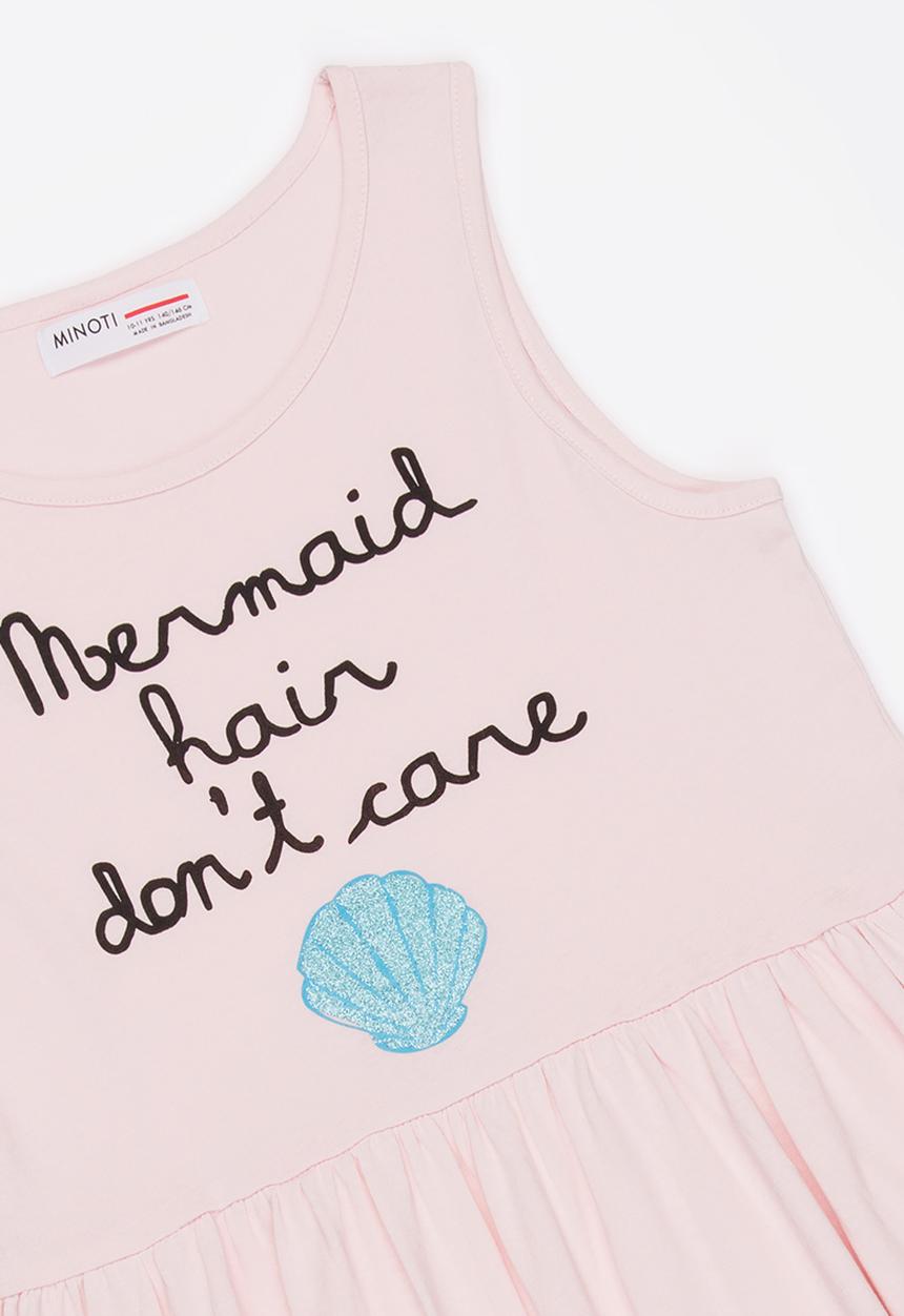 MINOTI - Basic glitter print dress - pink