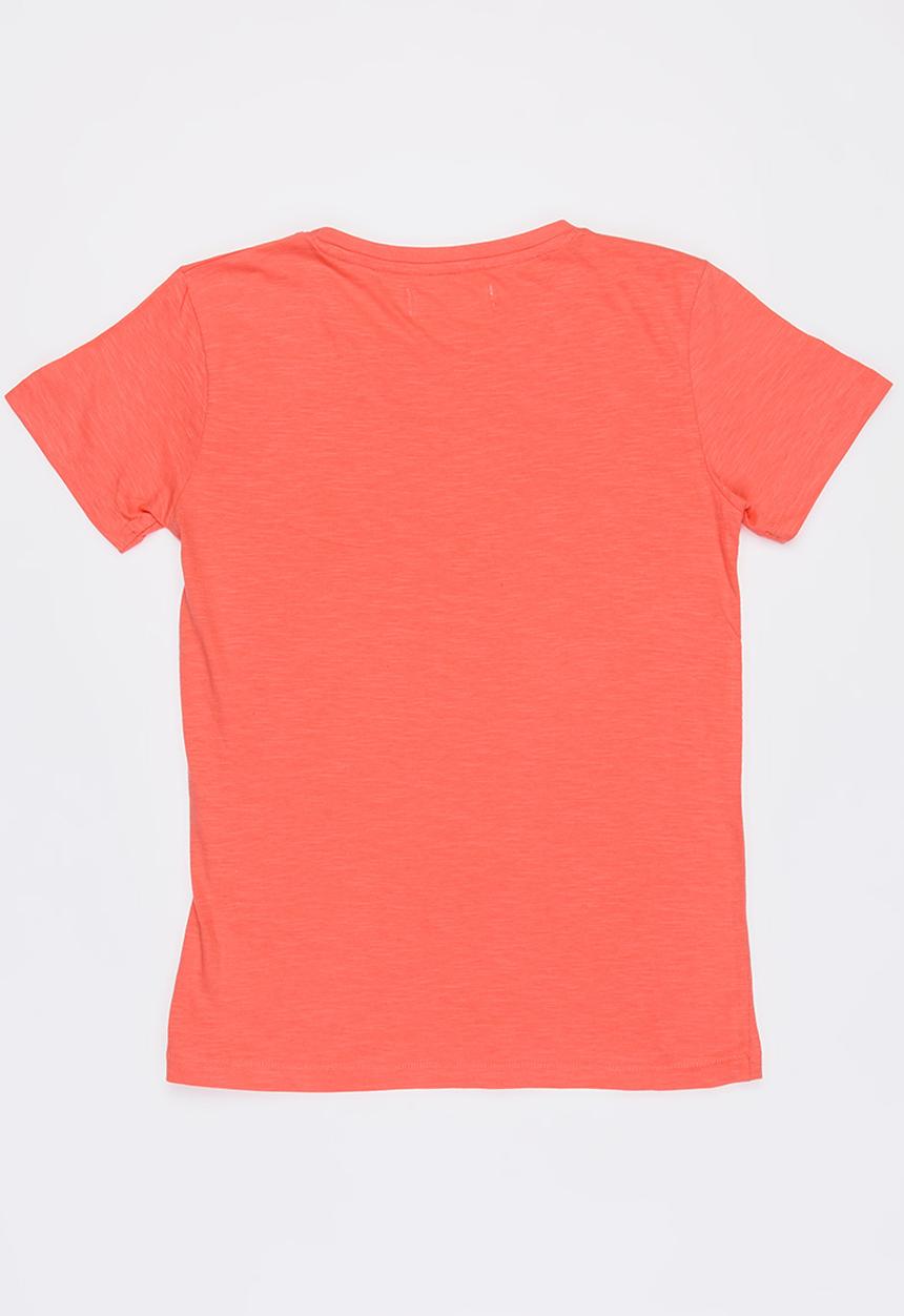 MINOTI - Maui photo print marl tee - coral