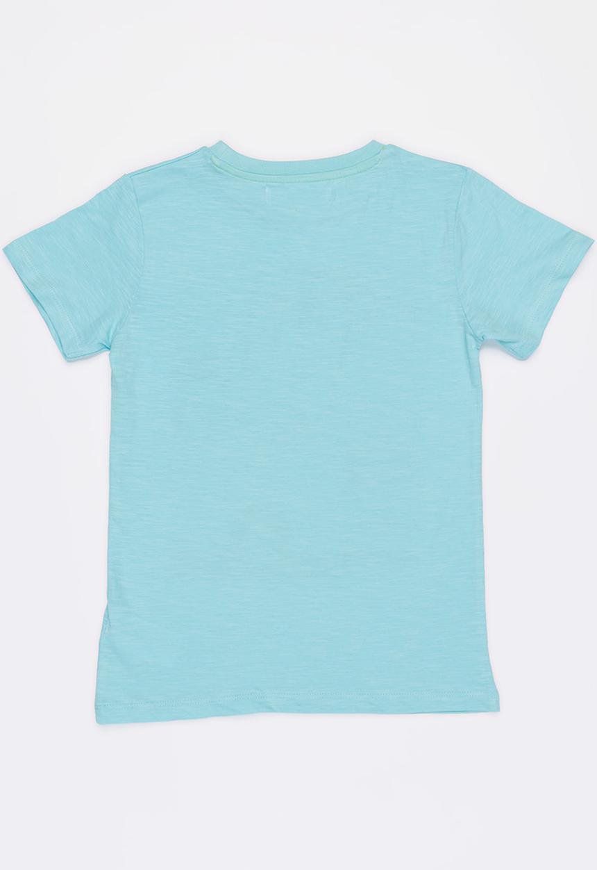 MINOTI - Keywest Photo Print Slub Marl Tee Aqua