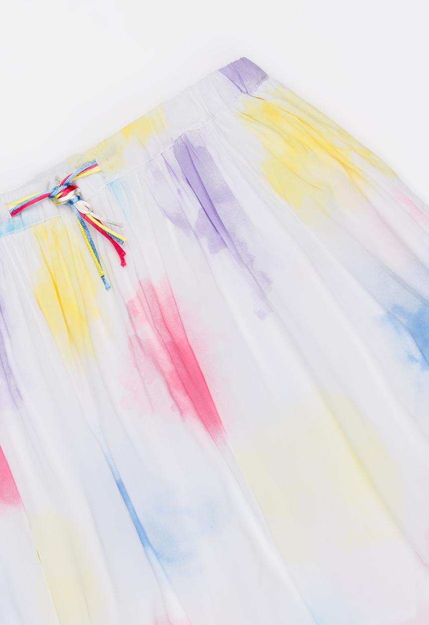 MINOTI - Beachy AOP tie dye gathered skirt - multi-colour