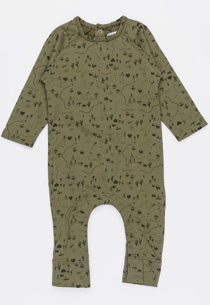 MINOTI - Cactus loop back romper - khaki