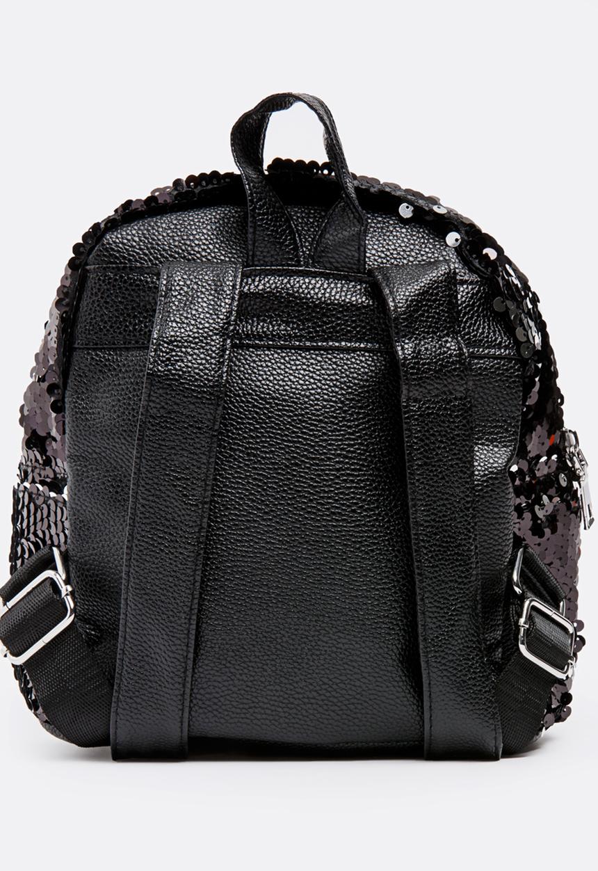 Pop Candy - Sequin star and pineapple backpack - black
