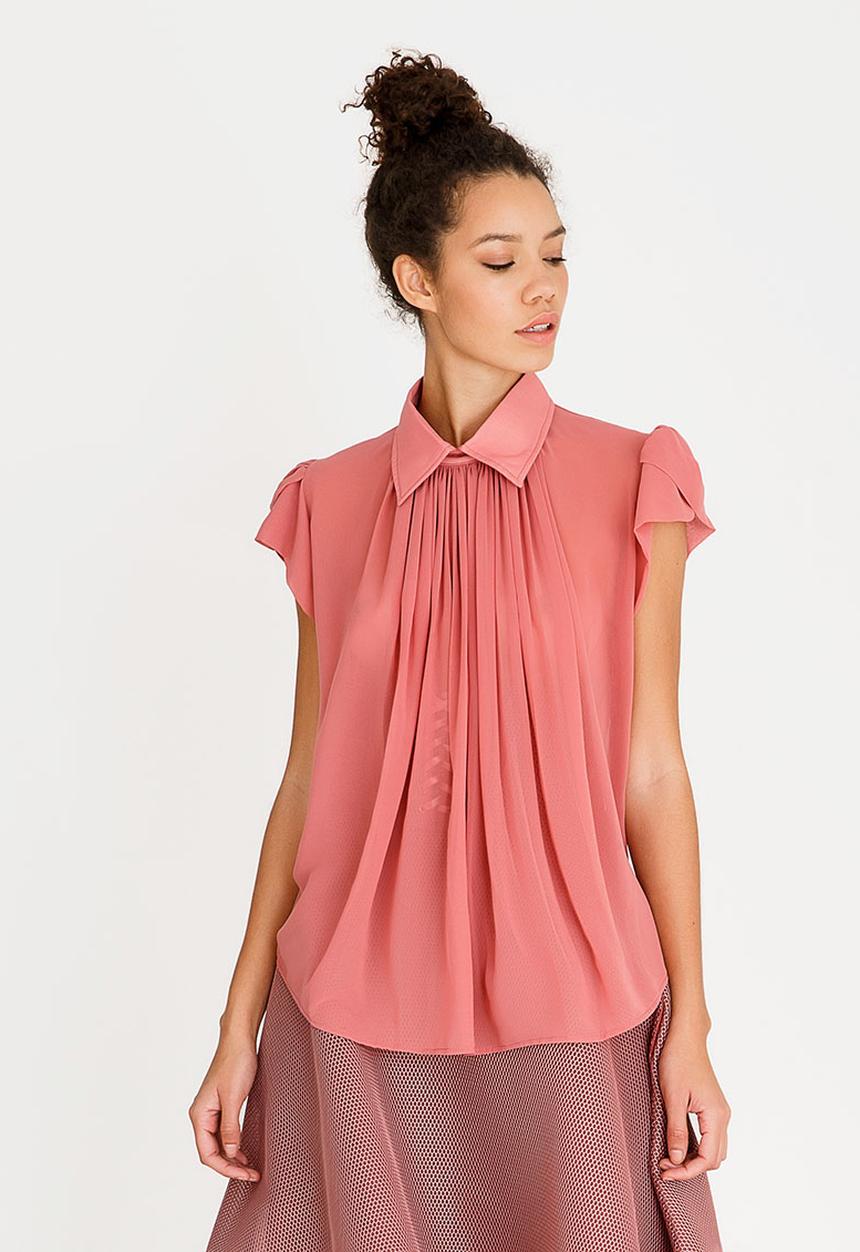 Sober - Fifi petal sleeve blouse - pink