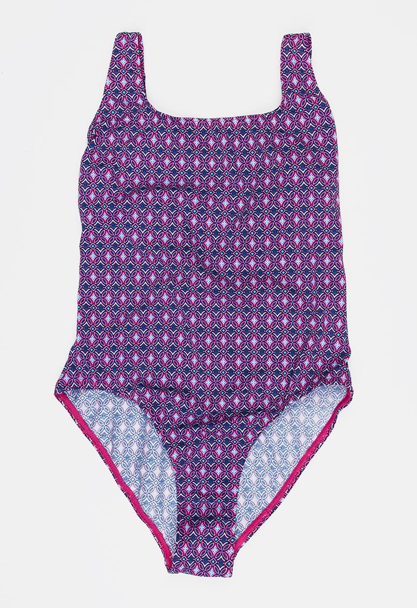 Sun Things - Pink Mosaic One Piece Mid Purple