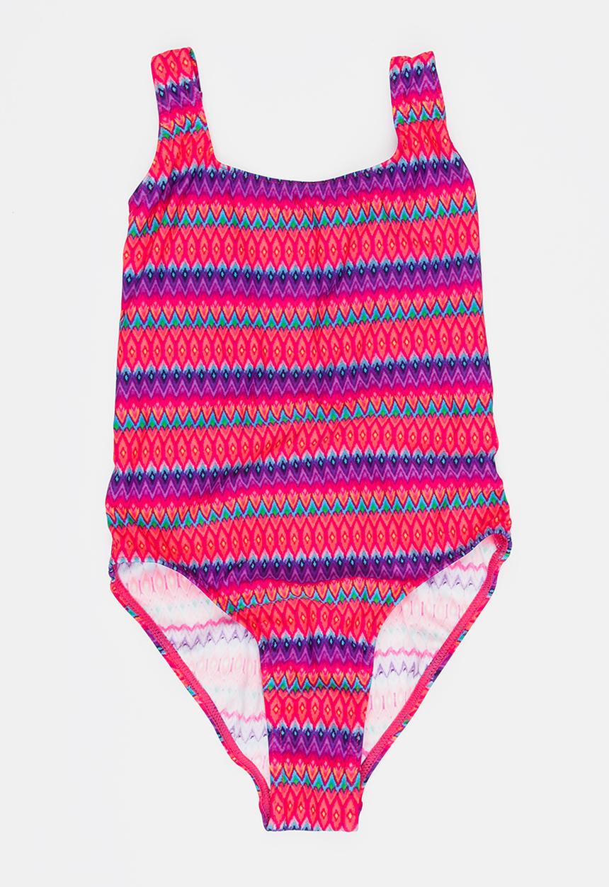 Sun Things - Neon Zig Zag One Piece Dark Pink