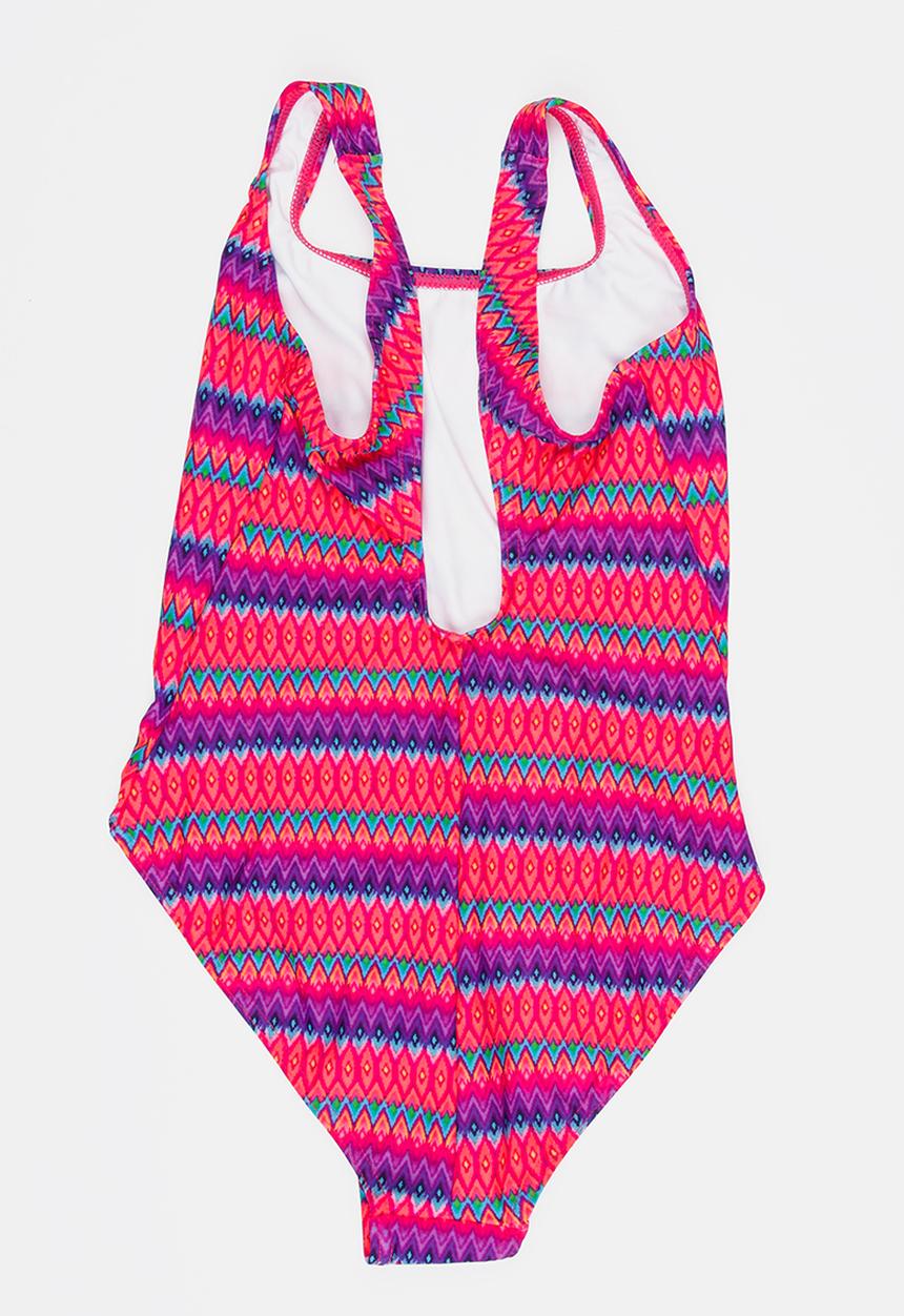 Sun Things - Neon Zig Zag One Piece Dark Pink