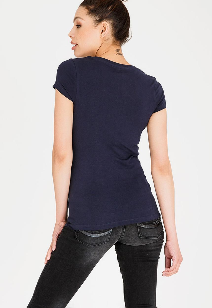 SOVIET - Paulina crew neck tee  - navy