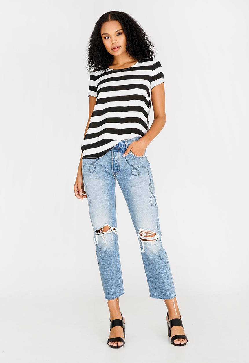 ONLY - First Top Black and Cream