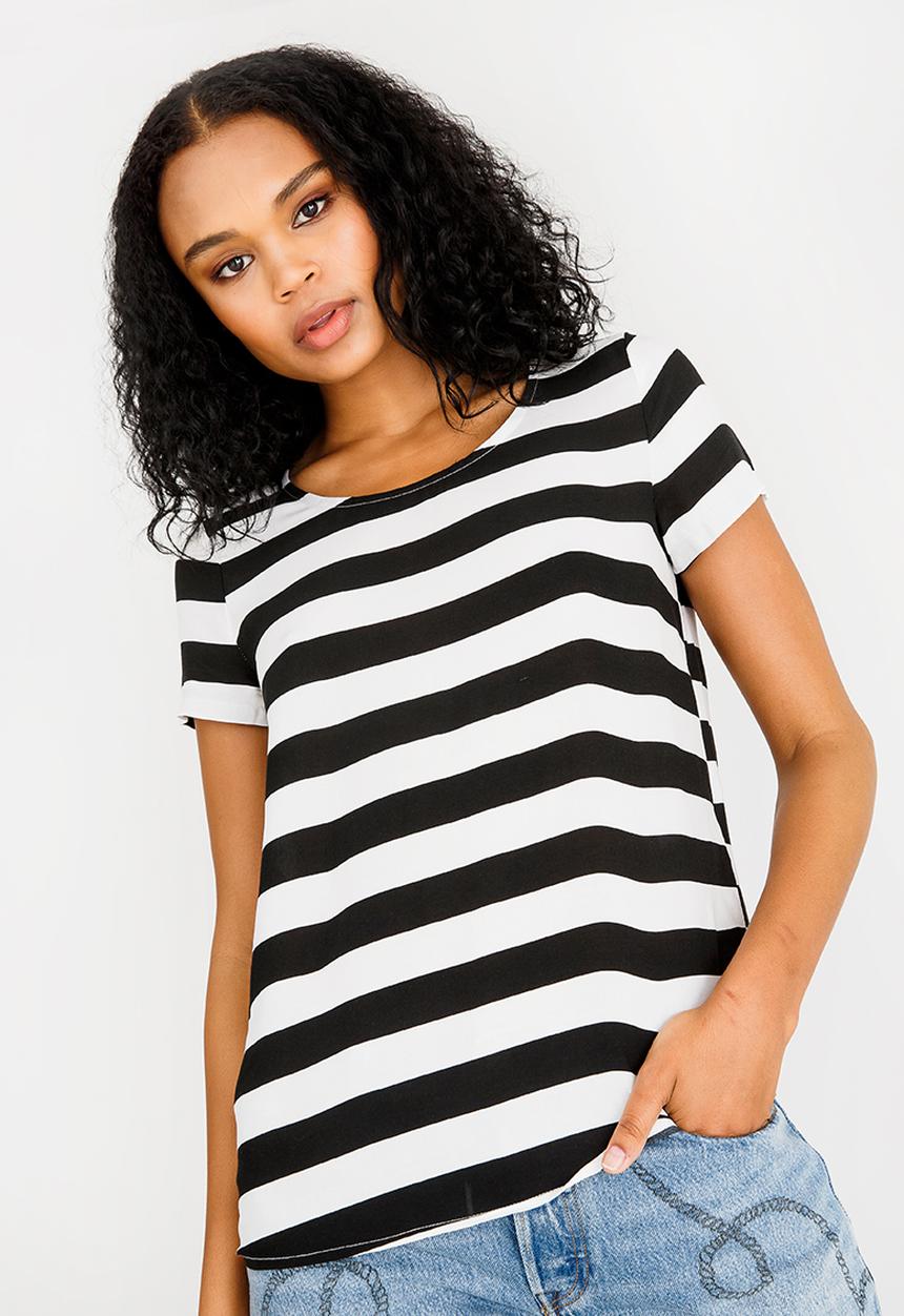 ONLY - First Top Black and Cream