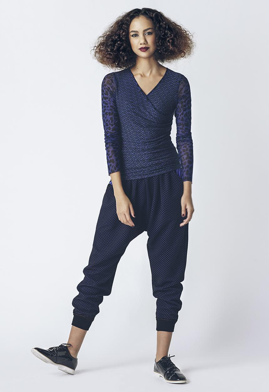 Marianne Fassler - Wrap Top Blue