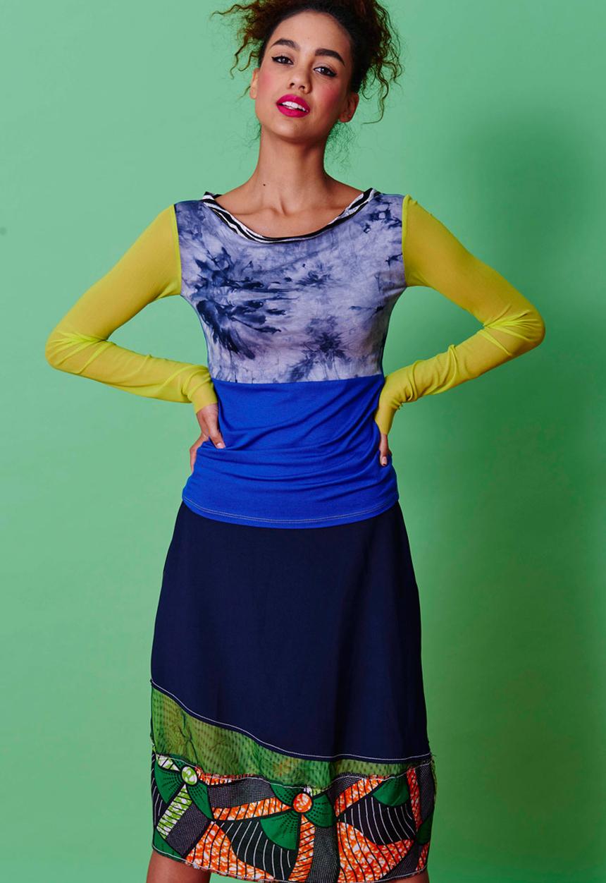 Marianne Fassler - Boat-neck Vest Mid Blue