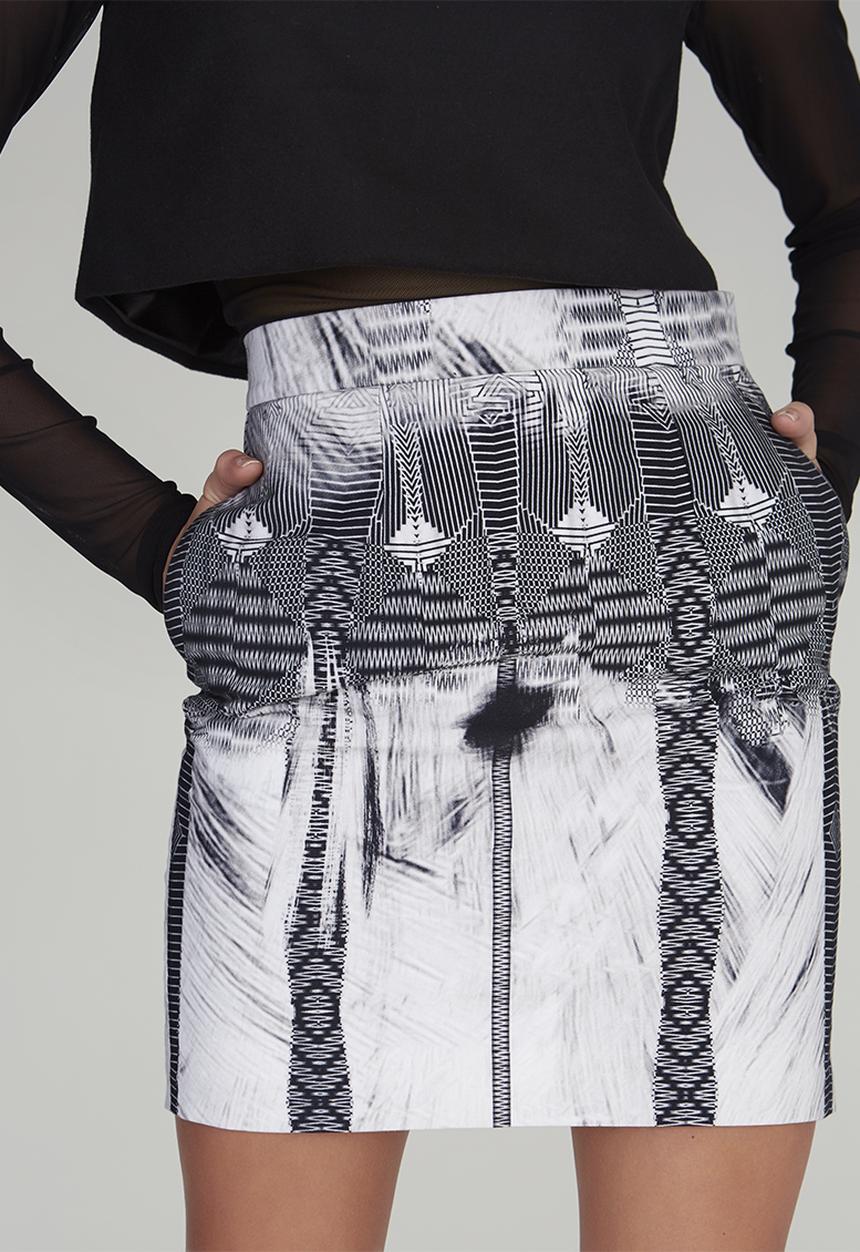 DAVID by David Tlale - Shumy Pencil Mini Skirt Mid Grey