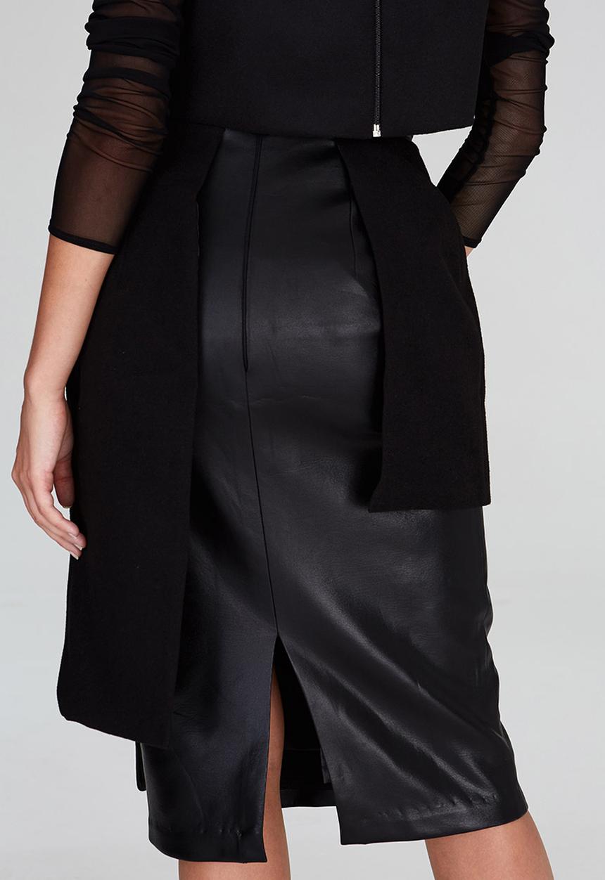 DAVID by David Tlale - Muso Layered Skirt Black