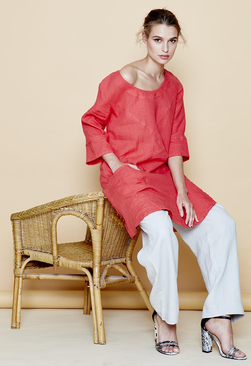 HABITS - Panel Tunic Coral